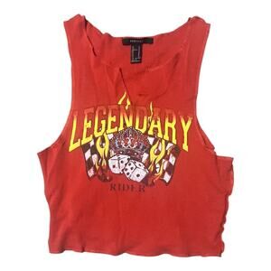 FOREVER 21 Legendary Rider Cropped Tank Top Size M